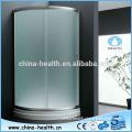 6mm Frosted Glass Corner Sliding Shower Partition, Quadrant Shape